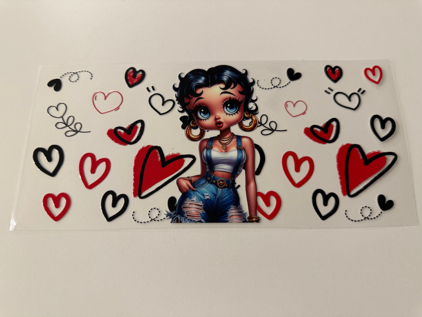 Girl with hearts