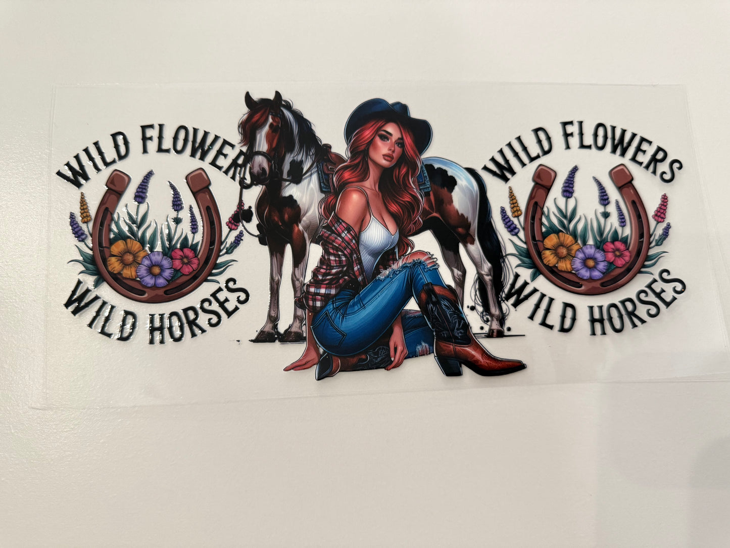 Wild flowers wild horses