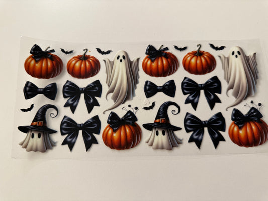 Ghost pumpkins bows