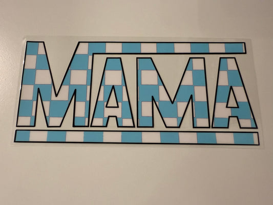 Blue checkered mama ￼