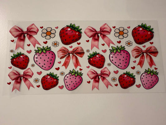 Pink and red strawberries ￼