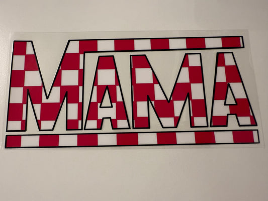 Pink checkered mama ￼