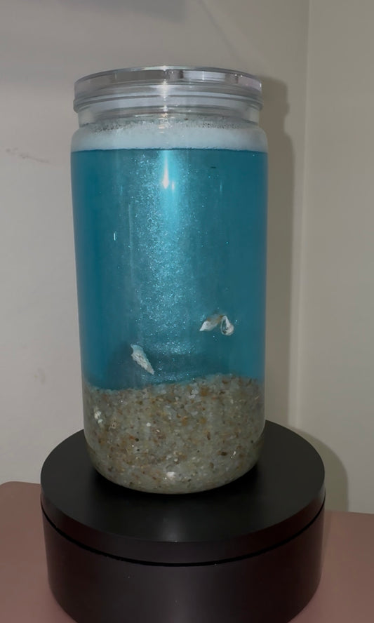 16oz Beach Globe Premade